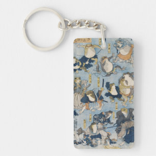 Porte-clés Œuvres d'art japonaises antiques de grenouilles gu