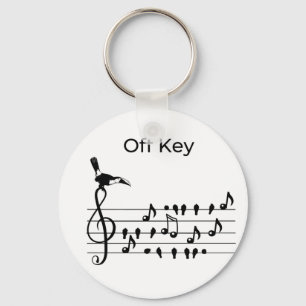 Porte-clés Off Key, toucan, oiseau chanteur