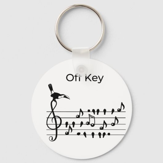 Porte-clés Off Key, toucan, oiseau chanteur (Recto)
