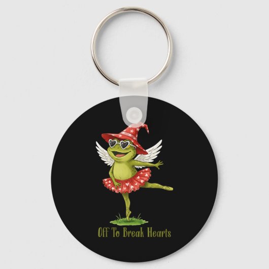 Porte-clés Off To Break Hearts Funny Frog Valentines Women Gi (Recto)