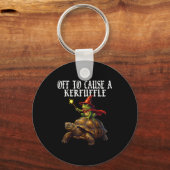 Porte-clés Off To Cause A Kerfuffle Funny Whimsical Frog Wiza (Recto)