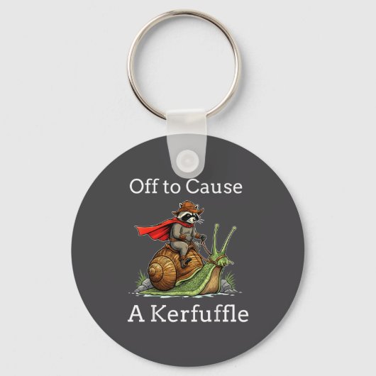 Porte-clés Off To Cause A Kerfuffle Raccoon Whimsical Wizard  (Recto)