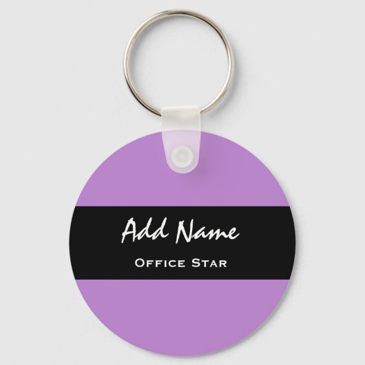 Porte-clés Office Star Purple Arrière - plan Nom personnalisé (Recto)