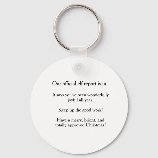 Porte-clés Official Elf Report (Verso)