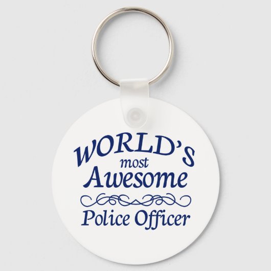 Porte-clés Officier de police le plus génial du monde (Recto)