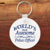 Porte-clés Officier de police le plus génial du monde (Recto)