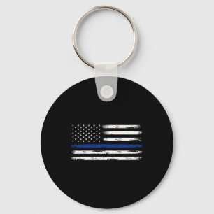 Porte-clés Officier de police Us Usa Drapeau Américain Ligne