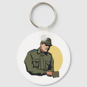 Porte-clés Officier militaire Soldat de l'Armée rétro (Recto)