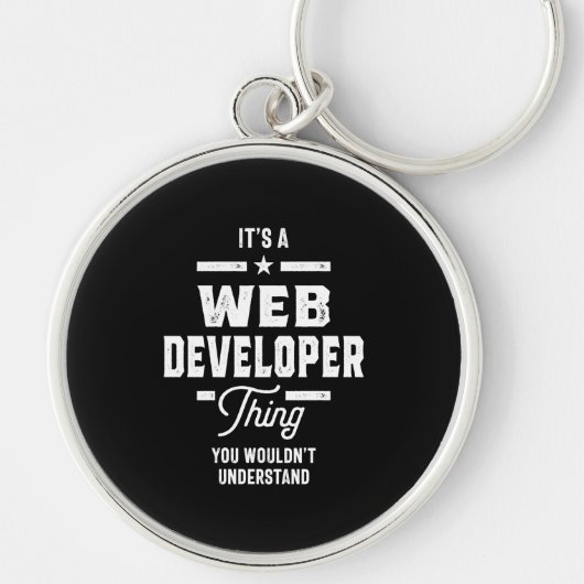 Porte-clés Offre d'emploi du développeur Web (Devant)