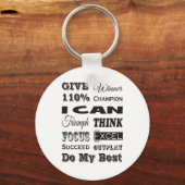 Porte-clés Offrez une motivation 110 % inspirationnelle (Recto)