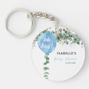 Porte-clés Oh Boy ballon verdure eucalyptus shower bébé
