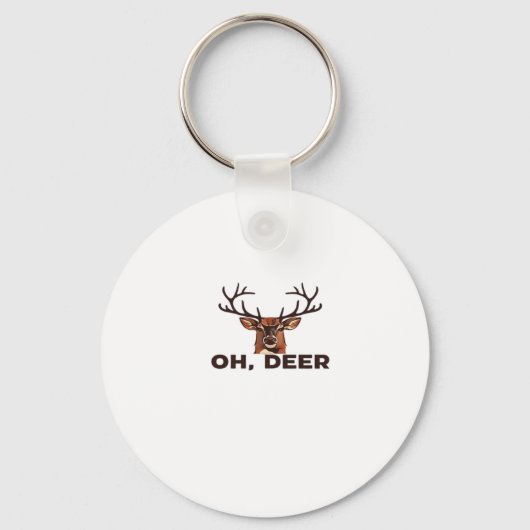 Porte-clés Oh Cerf Design Moderne Propre (Recto)