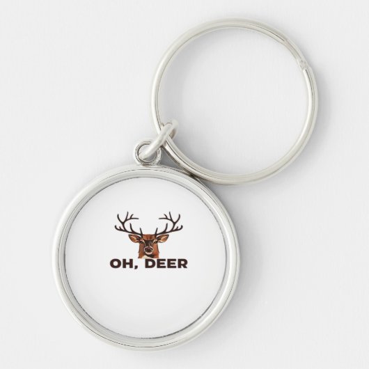 Porte-clés Oh Cerf Design Moderne Propre (Devant)