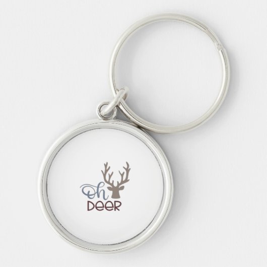 Porte-clés Oh Cerf Design Rétro Classique (Devant)