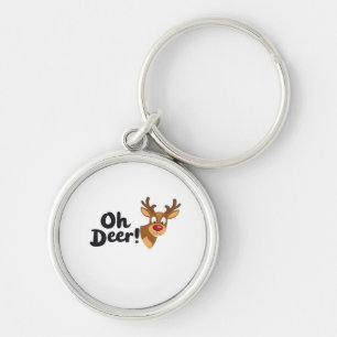 Porte-clés Oh Cerf Propre Minimal Voir