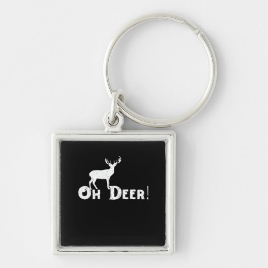 Porte-clés Oh Cerf Style Graphique Propre (Devant)