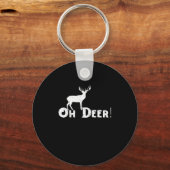 Porte-clés Oh Cerf Style Graphique Propre (Recto)