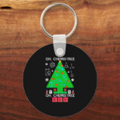 Porte-clés Oh Chemistree Chemist Tree Funny Science Noël (Recto)