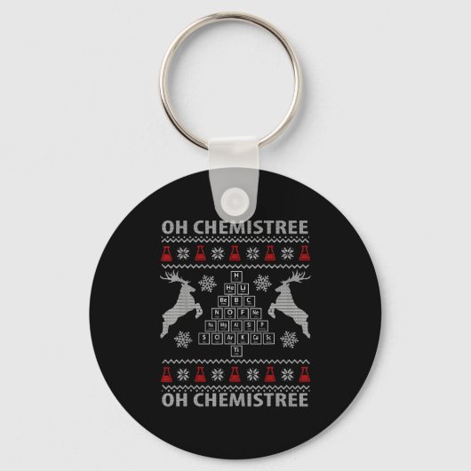 Porte-clés Oh Chemistree Ugly Christmas Sweater Science Stude (Recto)