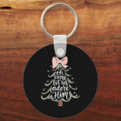 Porte-clés Oh Come Let Us Adore Him Nativity Christmas Tree C (Recto)