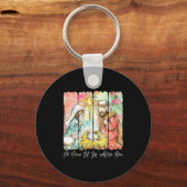 Porte-clés Oh Come Let Us Adore Him Nativity Scene Christian (Recto)