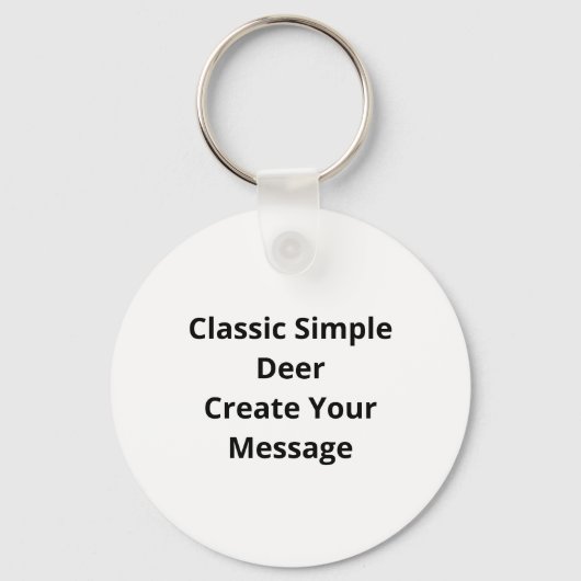 Porte-clés Oh Deer Classic Simple Design (Verso)