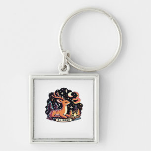 Porte-clés Oh Deer Contemporain Vibe Graphique 