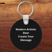 Porte-clés Oh Deer Modern Artistic Style Keychain (Verso)