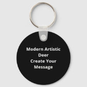 Porte-clés Oh Deer Modern Artistic Style Keychain (Verso)
