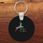 Porte-clés Oh Deer Queer Funny Pun LGBT Pride CelebraKeychain (Recto)