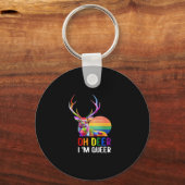 Porte-clés Oh Deer Queer Minimal Modern Style Keychain (Recto)