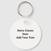 Porte-clés Oh Deer Retro Classic Design Keychain (Verso)