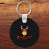 Porte-clés Oh Deer Retro Classic Keychain (Recto)