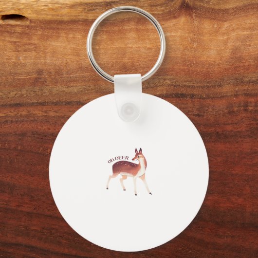 Porte-clés Oh Deer Whimsical Creative Design Keychain (Recto)