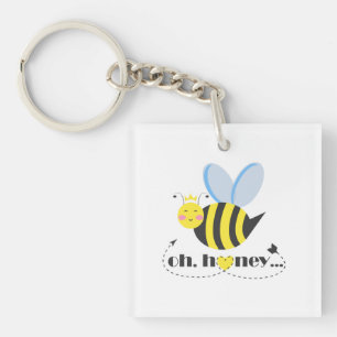 Porte-clés Oh Honey Valentines reine Bee caractère avec tiara