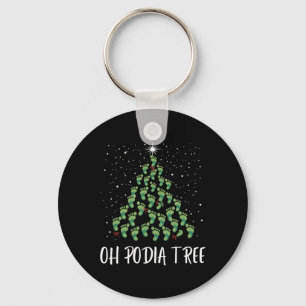 Porte-clés Oh Podiatree Funny Tree Pied de Noël Équipe de Noë