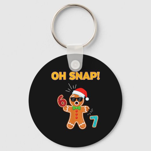 Porte-clés Oh Snap 67 Six Seven Meme Gingerbread Man Funny 67 (Recto)