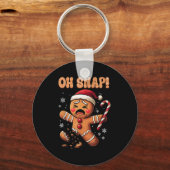 Porte-clés Oh Snap Biscuit en Pain d'épice de Noël Drôle Cade (Recto)