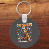 Porte-clés Oh Snap Gingerbread Golfer Golf Christmas Golfing  (Recto)