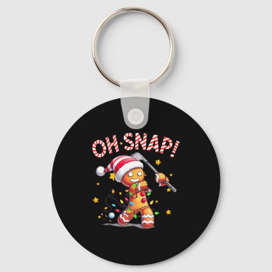 Porte-clés Oh Snap Gingerbreadman Xmas Golfer Golf Christmas (Recto)