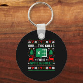 Porte-clés Oh This Calls For A Spreadsheet Christmas Santa Ex (Recto)