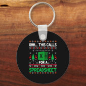 Porte-clés Oh This Calls For A Spreadsheet Christmas Sweater (Recto)