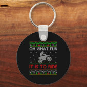 Porte-clés Oh What Fun It Is To Ride Xmas Ugly Motocross Chri (Recto)