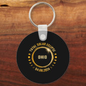 Porte-clés Ohio 2024 Total Éclipse Solaire (Recto)