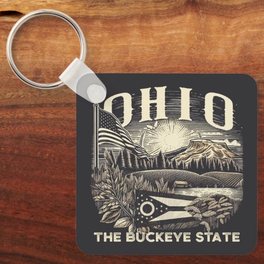 Porte-clés Ohio Le Buckeye State (Recto)