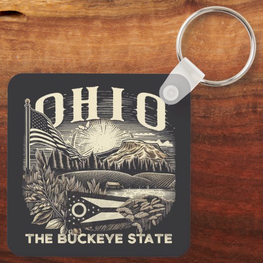 Porte-clés Ohio Le Buckeye State (Verso)