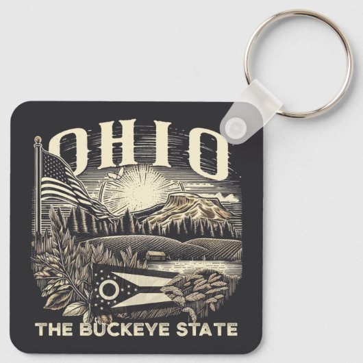 Porte-clés Ohio Le Buckeye State (Dos)