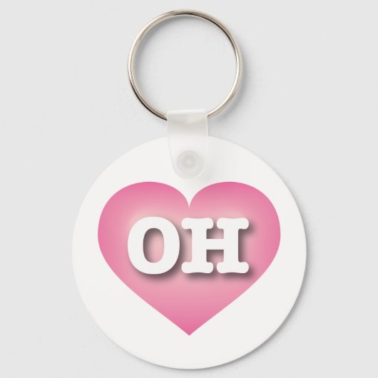 Porte-clés Ohio Rose Fade Heart - J'aime OH (Recto)