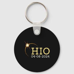 Porte-clés Ohio Solar Eclipse 2024 Totalité Avril 8 Femmes Ho