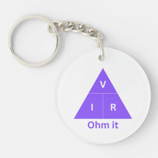 Porte-clés Ohm It Purple Ohm's Law Triangle